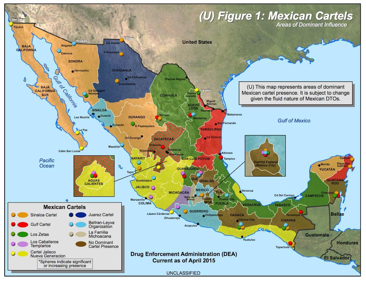 мексикийн cartel газрын зураг