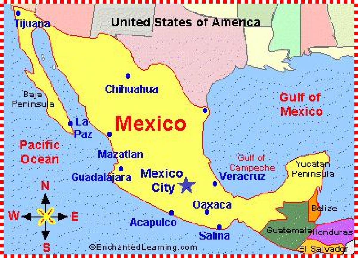 газрын зураг Мексик