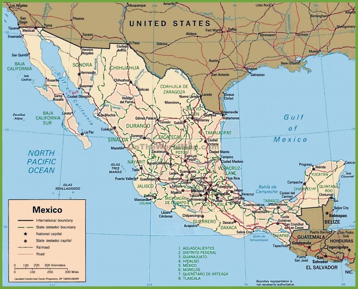 Мексик газрын зураг