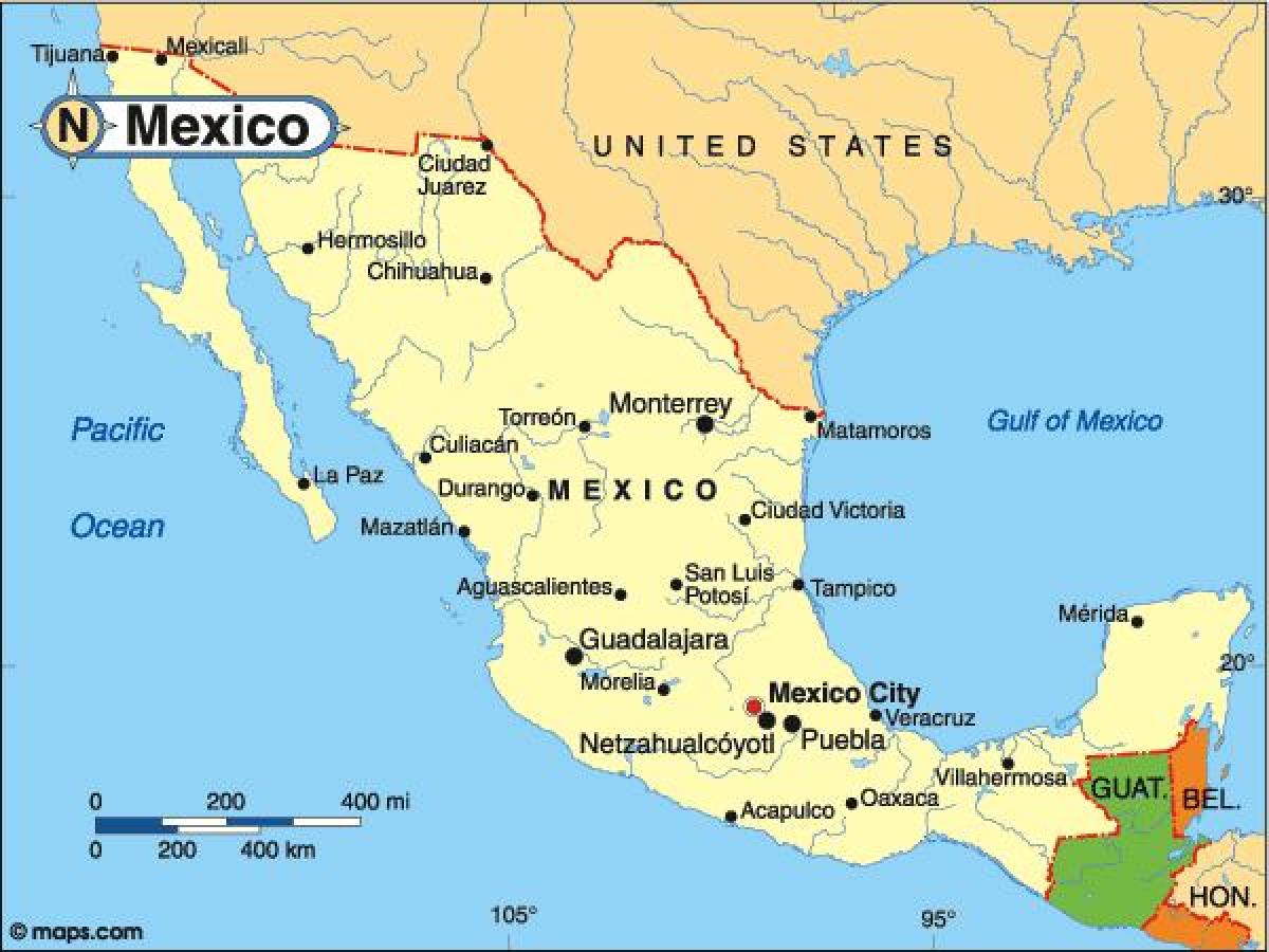 Мексик улс газрын зураг