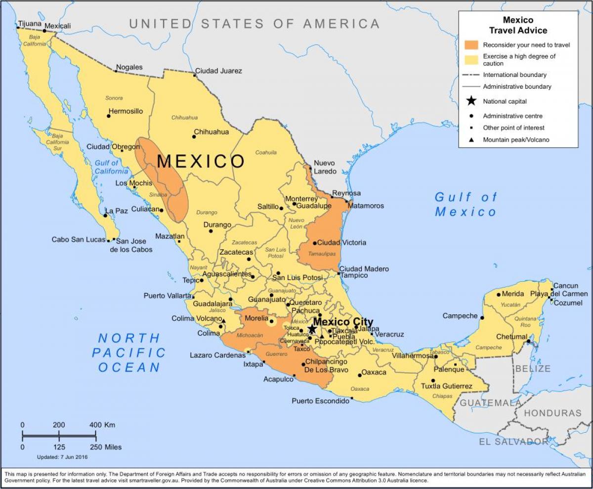 цаг агаарын Мексик газрын зураг