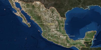 Хиймэл дагуулын газрын зураг Мексик
