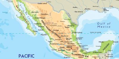 Мексик газрын зураг физик